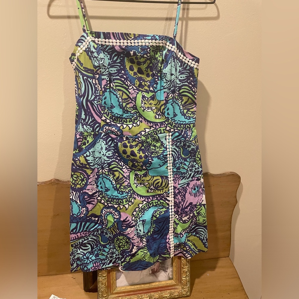 Lily Pulitzer Cattitude Romper with cats in pattern🐈💕 size 4